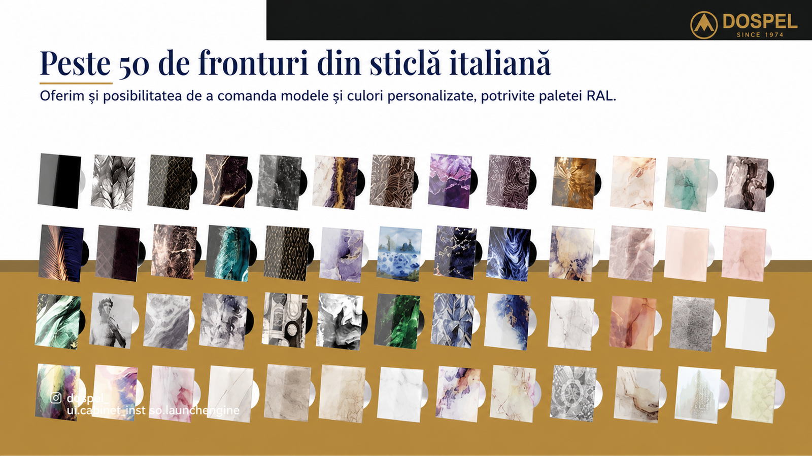 Banner colecție fronturi italiene de sticlă